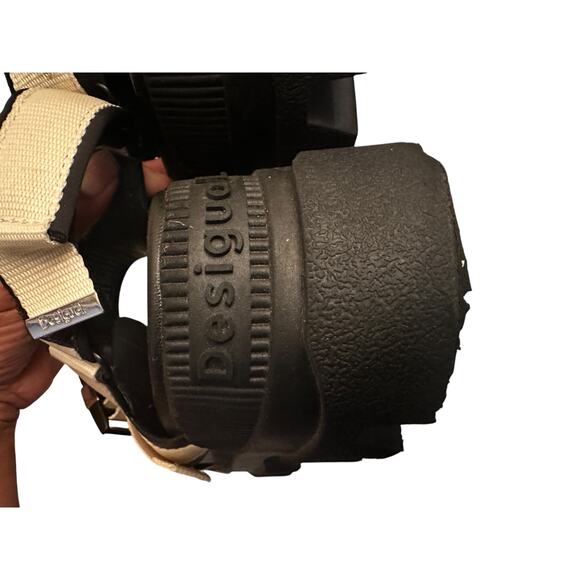 Desigual Chunky Platform Sandals Beige and Black Strappy Buckle Women’s 9 - Picture 8 of 10